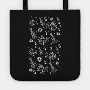 Music and guitars pattern Tote