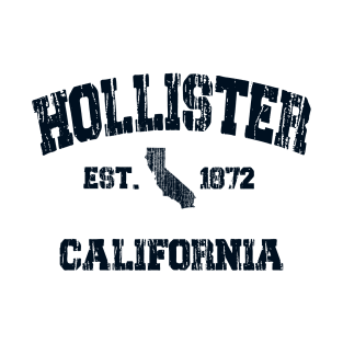 Hollister California CA Vintage State Athletic Navy Style T-Shirt T-Shirt