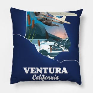 Ventura California travel map Pillow