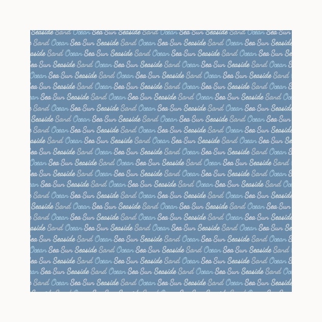 Seaside Neck Gaiter Beachy Words Sea Sun Sand Ocean Seaside by DANPUBLIC