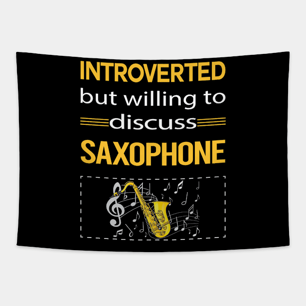 Funny Introverted Saxophone Tapestry by symptomovertake