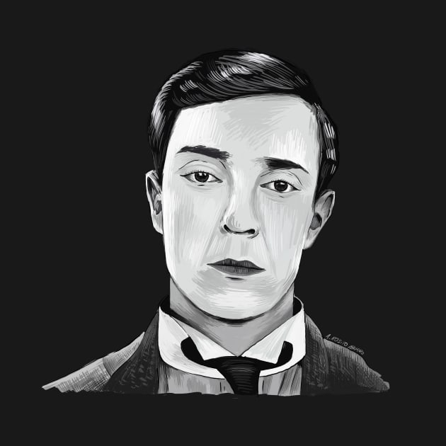 Buster Keaton Illustration Portrait by Burro! by burrotees