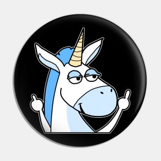 Unicorn Middle Finger Pin