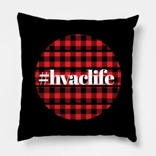 Hvac Life Holidays Red Flannel Pillow