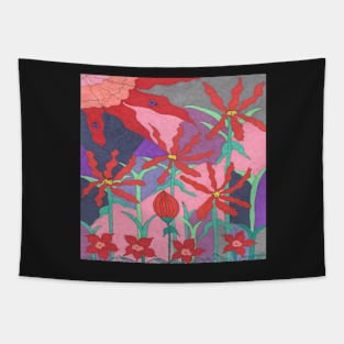 Summer Garden at Night Tapestry