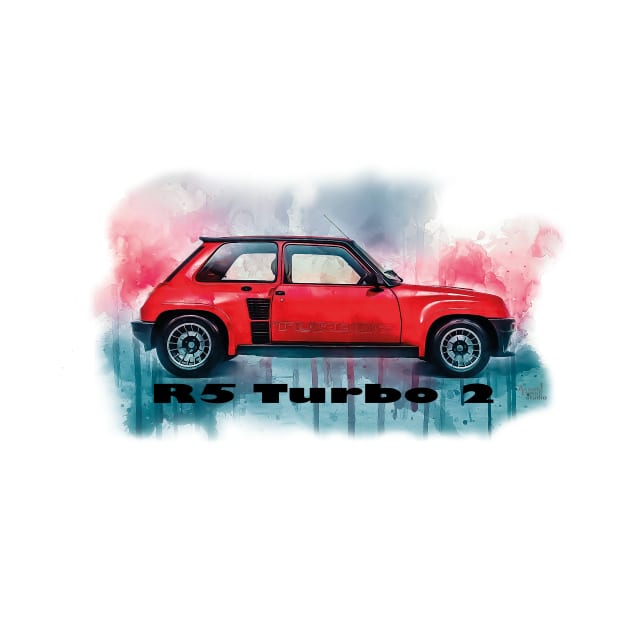 Renault 5 Turbo 2 Splash Art by AaaahEeeekStudio