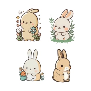 Easter Day - Bunny Collection - Cute Bunnies Stickers Pack T-Shirt