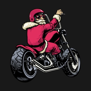 Biker Santa Claus T-Shirt