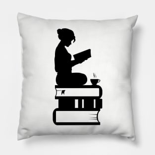 girl on books Pillow