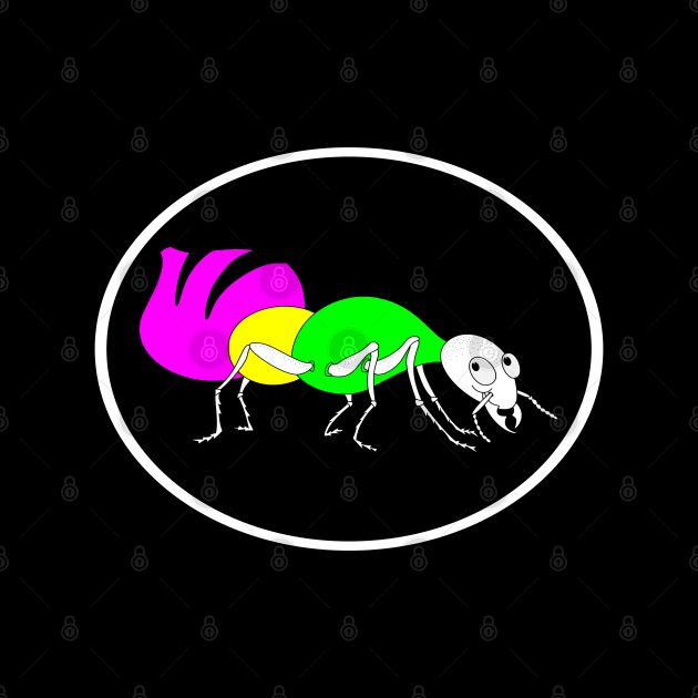 Ant With A Colouful Body by mailboxdisco