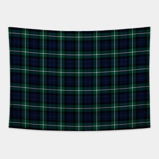 Clan Forbes Modern Tartan | Green and Blue Scottish Plaid Tapestry