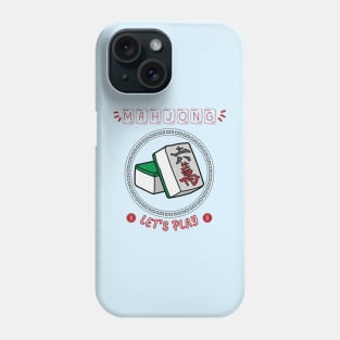 mahjong let's play, tile Phone Case