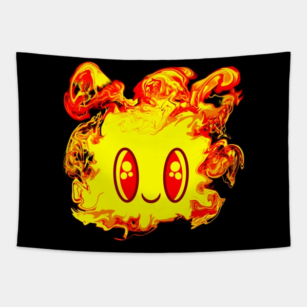 Smiling Baby Flame Tapestry by RD Doodles