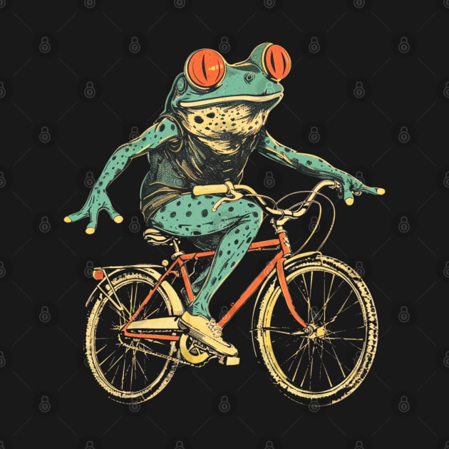 Funny Frog On A Bike by OscarVanHendrix