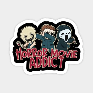 Horror Movie Addict with Classic Scary Movie Characters Magnet