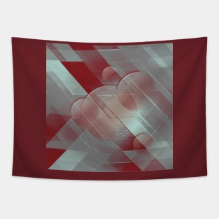 Red Abstract leather Tapestry