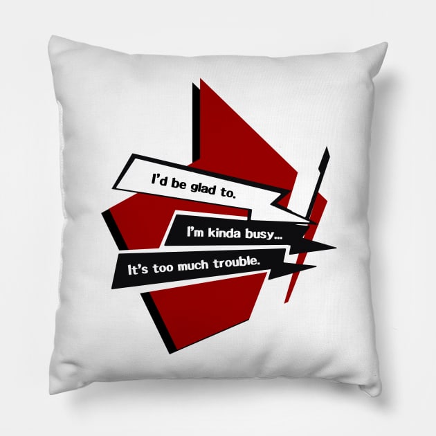 Persona 5 Options Pillow by TeacupNeko