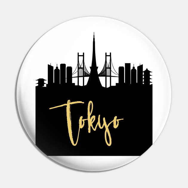 TOKYO JAPAN DESIGNER SILHOUETTE SKYLINE ART Pin by deificusArt