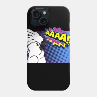 Screaming Umbrella Cockatoo Comic Phone Case