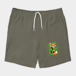 Red Fox Green Shamrocks Shorts