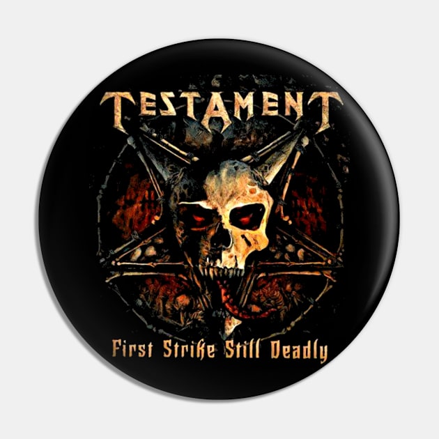 TESTAMENT MERCH VTG Pin by VikiMinimalist