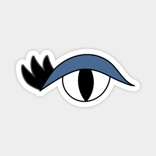 Cute Cartoon Eye with lashes and blue lid Magnet