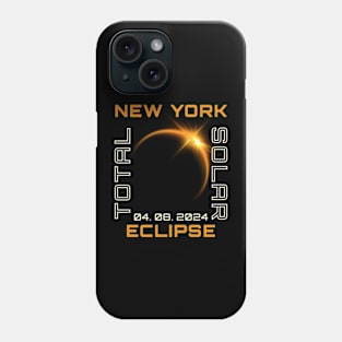 New York Total Solar Eclipse 2024 Phone Case