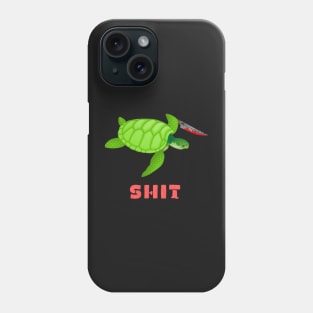 Turtle Shit Funny Turtle Shirt, Murderous turtle With Knife T-Shirt Phone Case