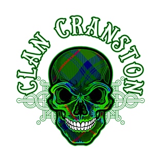 Scottish Clan Cranston Tartan Celtic Skull T-Shirt