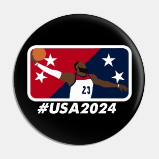 Olympics Basketball 2024 Pin