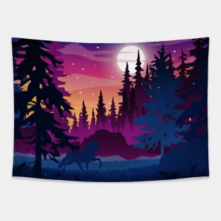 Colorful fantasy magical landscape Tapestry