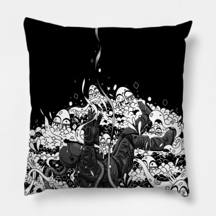 A FALLING ASTRONAUT (B&W) Pillow