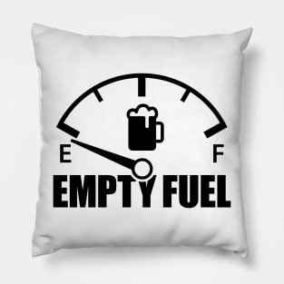 Beer Empty Fuel Gauge (black) Pillow