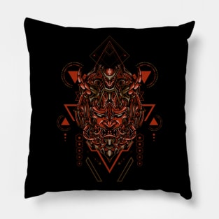 Oni mecha mask Pillow