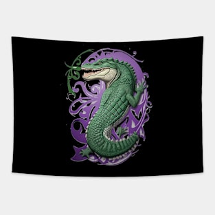 CROCODILE MARDI GRAS Tapestry