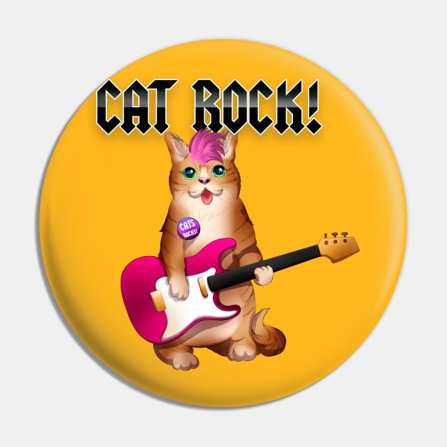 rock cat Pin by artbdog