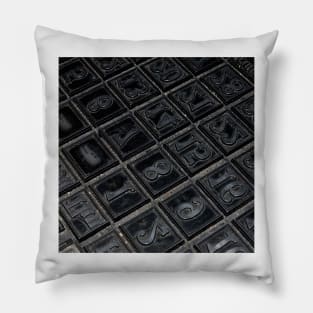 Printing Press Block Pillow