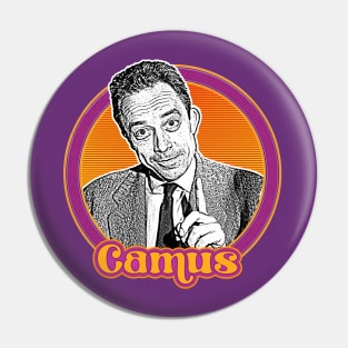 Albert Camus // Retro Fan Art Design Pin