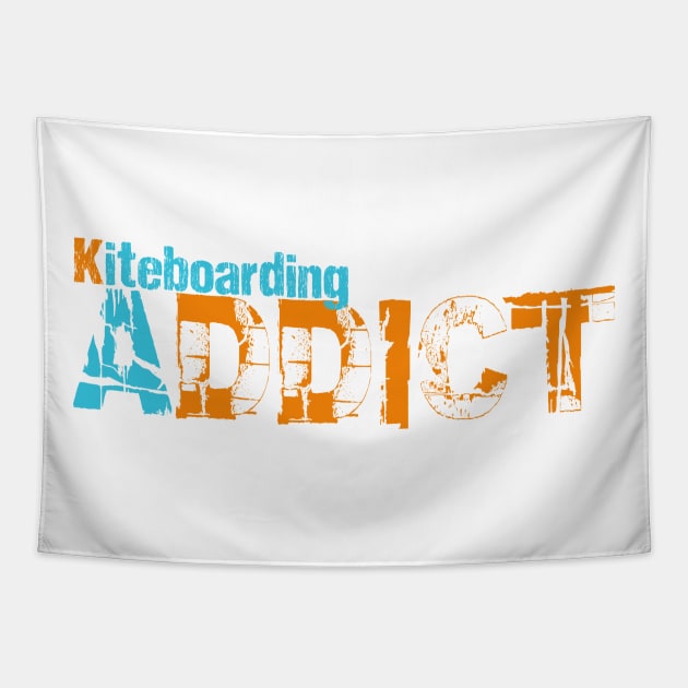 Kite boarding Addict Tapestry by bluehair