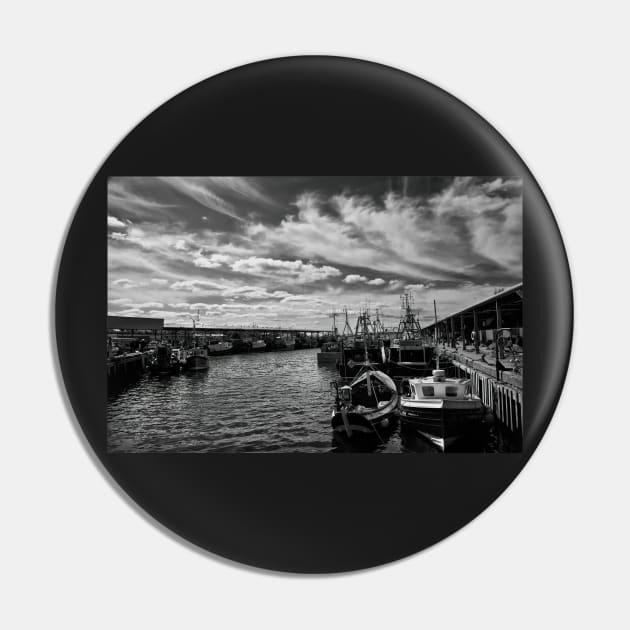 North Shields Fish Quay in Monochrome Pin by Violaman