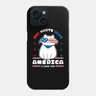 4th Jul Red White Blue Phone Case