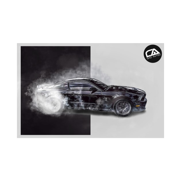 Ford Mustang Burnout Illustration by GasAut0s