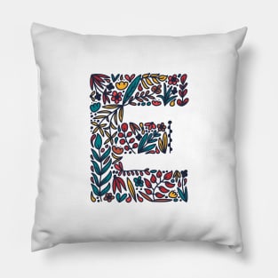 Tropical Letter E Pillow