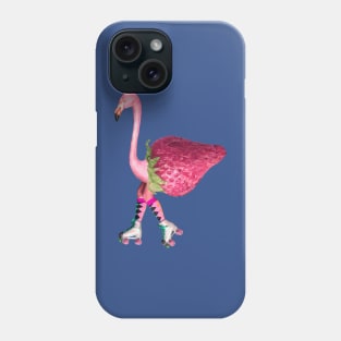 Funny Flamingo Strawberry Skating Phone Case