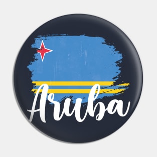 Aruba Map and Flag Pin