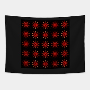 Ominous Red Kaleidoscope pattern (Seamless) 35 Tapestry