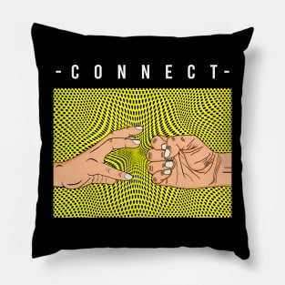 connect two hands Pillow