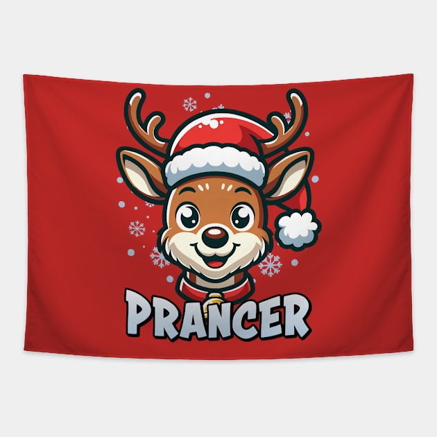 Santa’s Reindeer Prancer Xmas Group Costume Tapestry by Graphic Duster