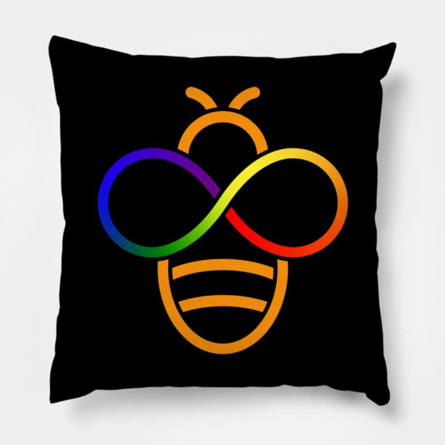 ADHD Bee Logo Pillow by Noah Alexander Jones