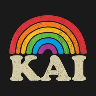 Kai - Retro Rainbow Flag Vintage-Style T-Shirt